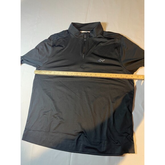 Greg Norman Pullover Shirt Mens Medium Black Quarter Zip Mock Neck Long Sleeve - Picture 5 of 5